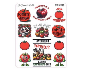 Tomato Head Planner Stickers - Tomato Lover Stickers