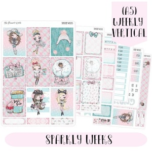 WEEKLY Vertical Planner Sticker Kit || Sparkly Weeks-KIT-230 WEEKLY