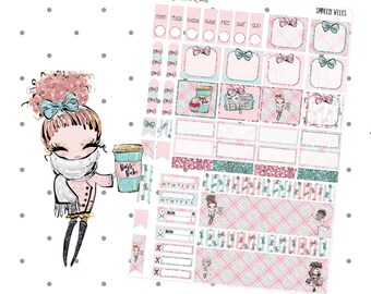 KIT-230 WEEKS || Sparkly Weeks - Hobonichi Weeks Sticker Kit