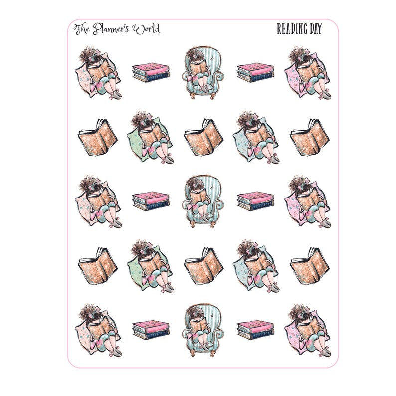 Reading Planner Stickers - Reading Day