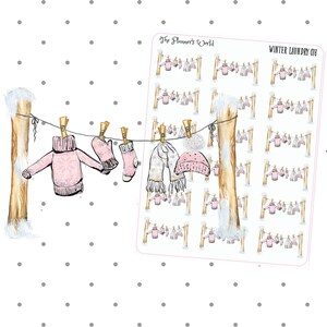 Deco-031 || Winter Laundry Planner Stickers