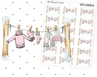 Deco-031 || Winter Laundry Planner Stickers