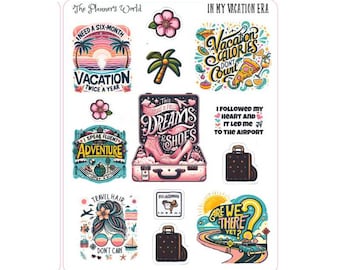 In my Vacation Era Script Planner Stickers