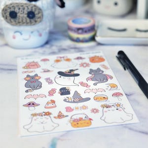 Halloween Deco Planner Stickers - Retro Groovy Halloween
