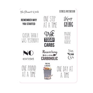 Fitness Motivation Planner Stickers