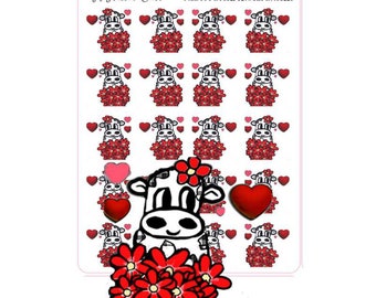 Cow Planner Stickers - I can buy myself flowers Moobells