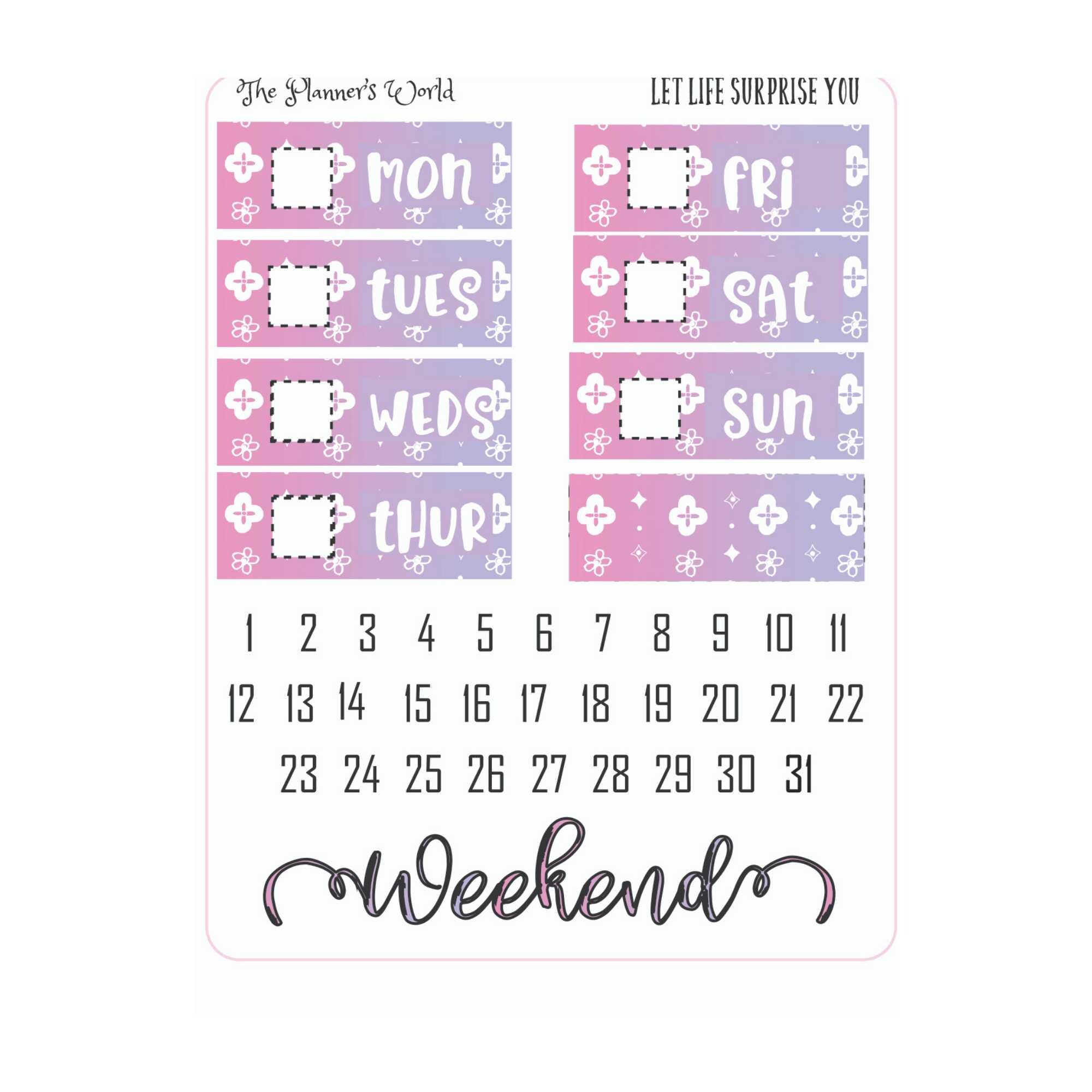Planner Sticker Kit Vertical Weekly Stickers A5 Stickers - KIT-022 Let ...