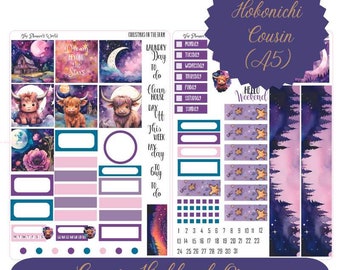 KIT-047 COUSIN || Cosmic Highland Dreams - Hobonichi Cousin Planner Sticker Kit