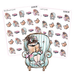 Reading Planner Stickers - Book Lover Stickers – Reading Day 画像 1