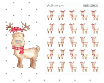 Reindeer Games Planner Sticker - Cute Christmas Stickers