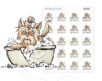 Dog Bath Grooming Appointment Planner Stickers