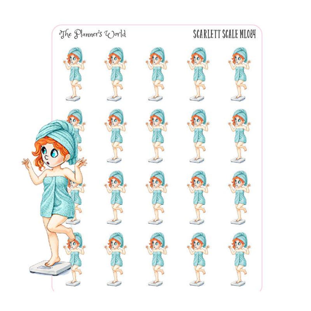 Fun Scale Stickers Fitness Scale Planner Stickers - Planner Girl Stickers - Plan-tastic ...