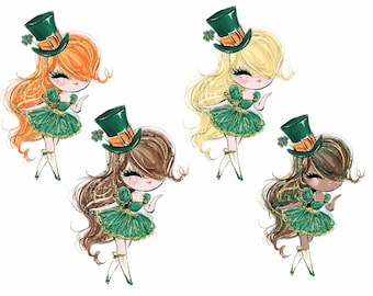 Die Cut Planner Stickers - St Patrick's Day- Irish Girls