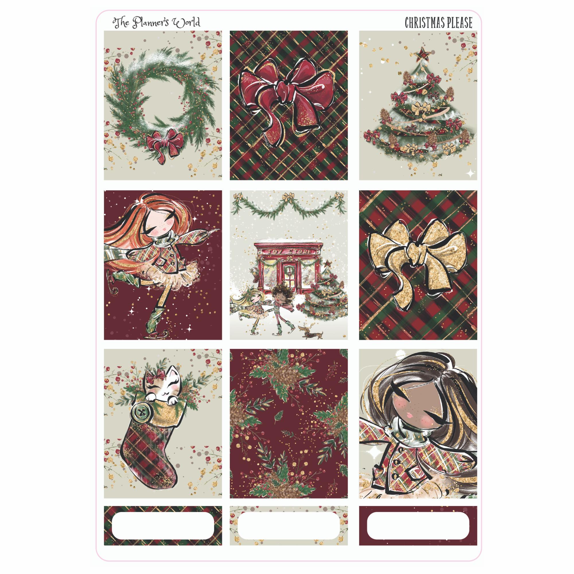 KIT-602 WEEKLY || Christmas Please - WEEKLY Planner Sticker Kit - Etsy