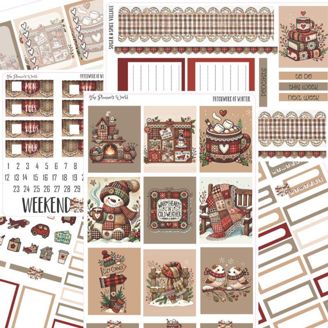 Planner Sticker Kit Vertical Weekly Stickers for Standard Vertical A5 ...
