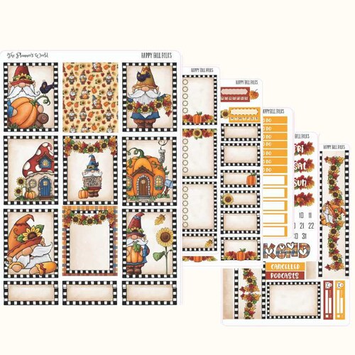 SNOW GNOMES Christmas Weekly Sticker Kit Vertical Planner - Etsy