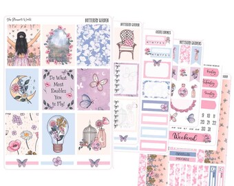 KIT-234 WEEKLY || Butterfly Gardens - WEEKLY Planner Sticker Kit