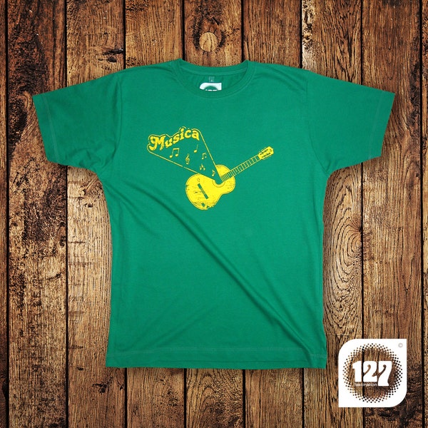 Camiseta de hombre 'Musica' – Verde