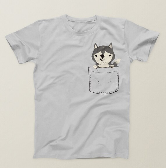 Pocket Husky Siberian Husky T-shirt 