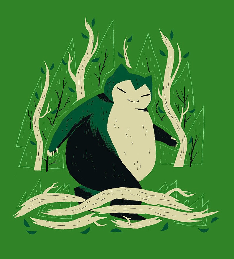 Snorfoot Snorlax Pokemon Tshirt / bigfoot shirt / funny cute Etsy