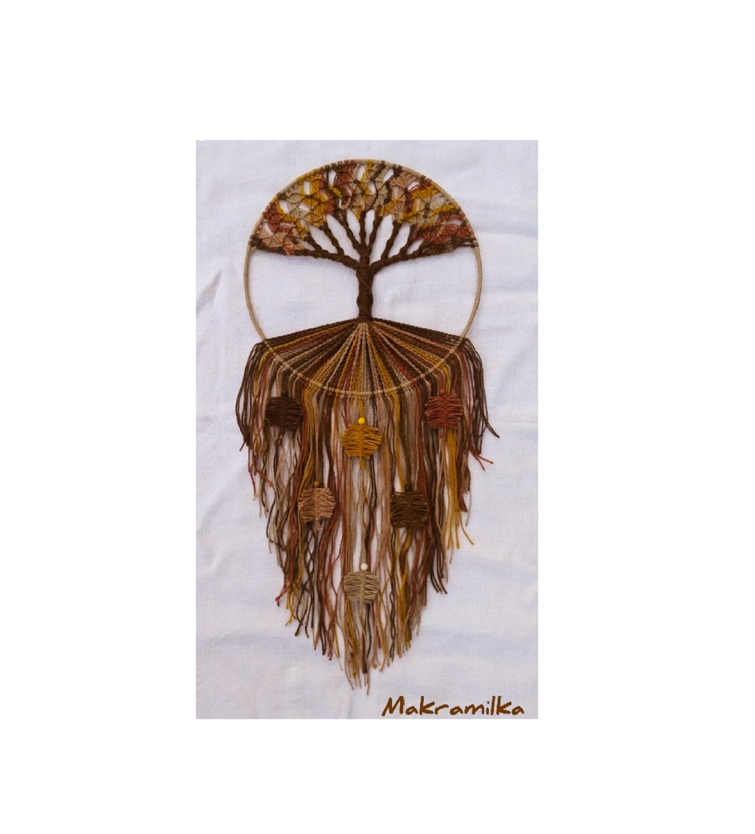 Handmade Macrame Wall Hanging - Tree of Life - Autumn / Hippie Decor ...