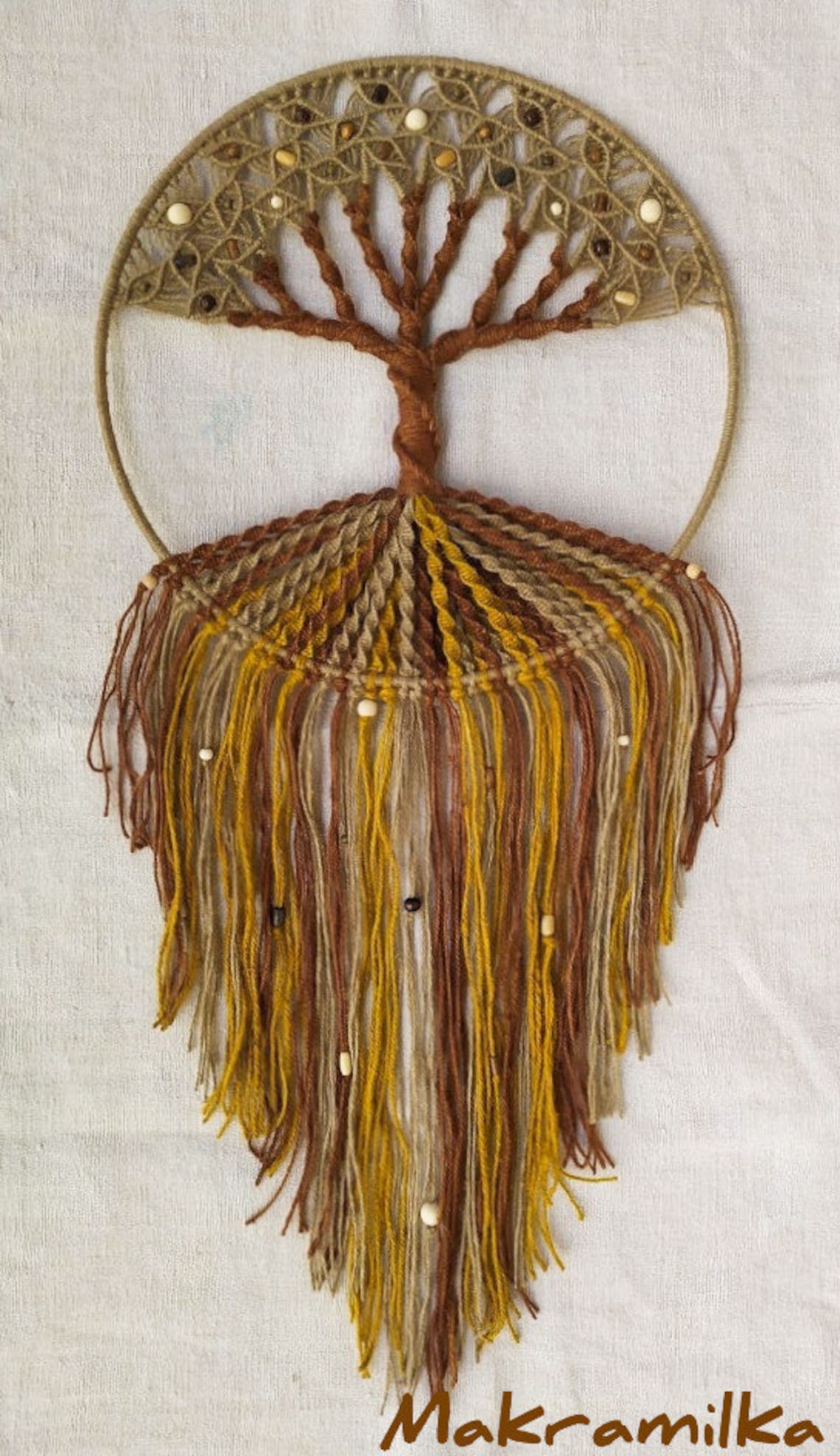 Handmade Macrame Wall Hanging Tree of Life Natural Etsy