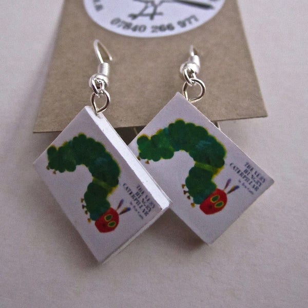 Miniature  Book Earrings from "The Earring Library"