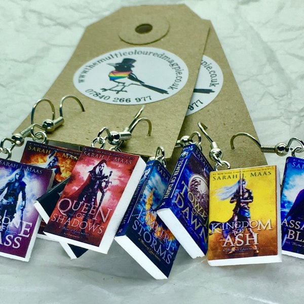 Miniature Book Earrings Collection from "The Earring Library"