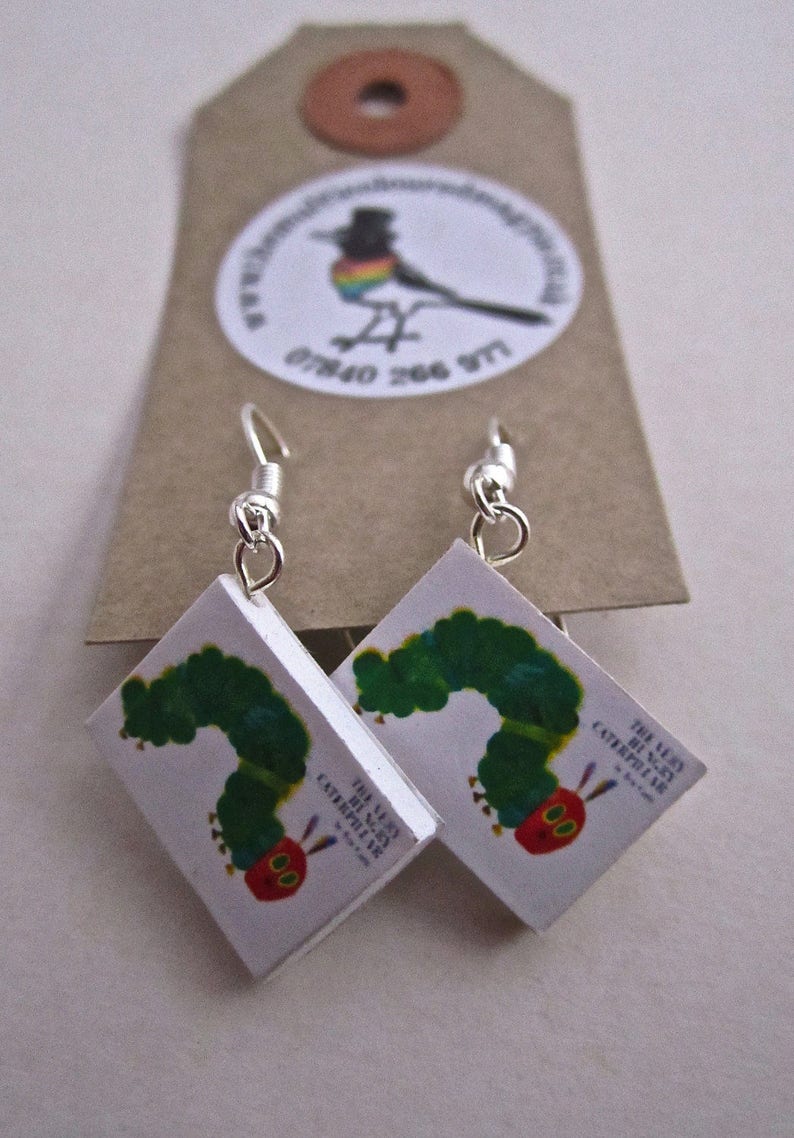 Miniature Book Earrings from The Earring Library image 1