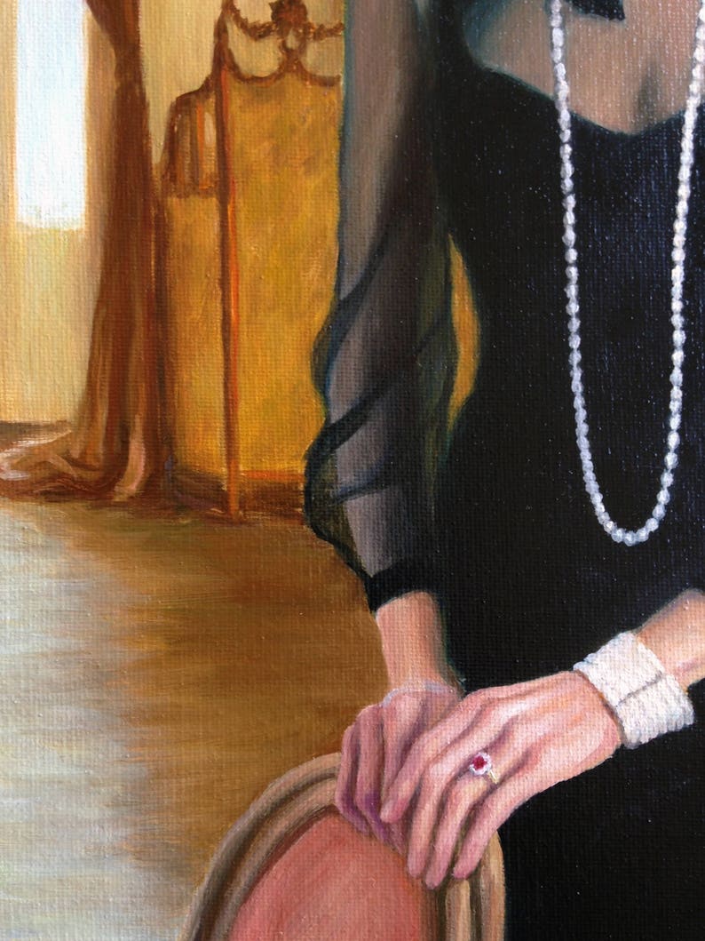 Portrait of an Edwardian Lady. Archival Art Print from Original Oil Painting by Pat Kelley. Female Figure, Romantic Art, Vintage Style image 3