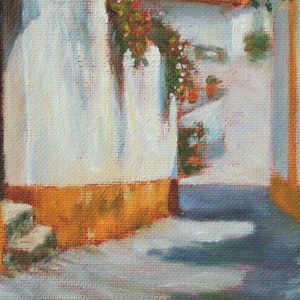 Obidos, Village in Portugal. Art Print from Original Oil Painting by Pat Kelley. Travel Art, Landscape, Cottage Decor, Impressionist Art image 3