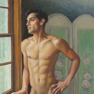 Male Nude Art Print by Pat Kelley: Mature Contemporary Realism