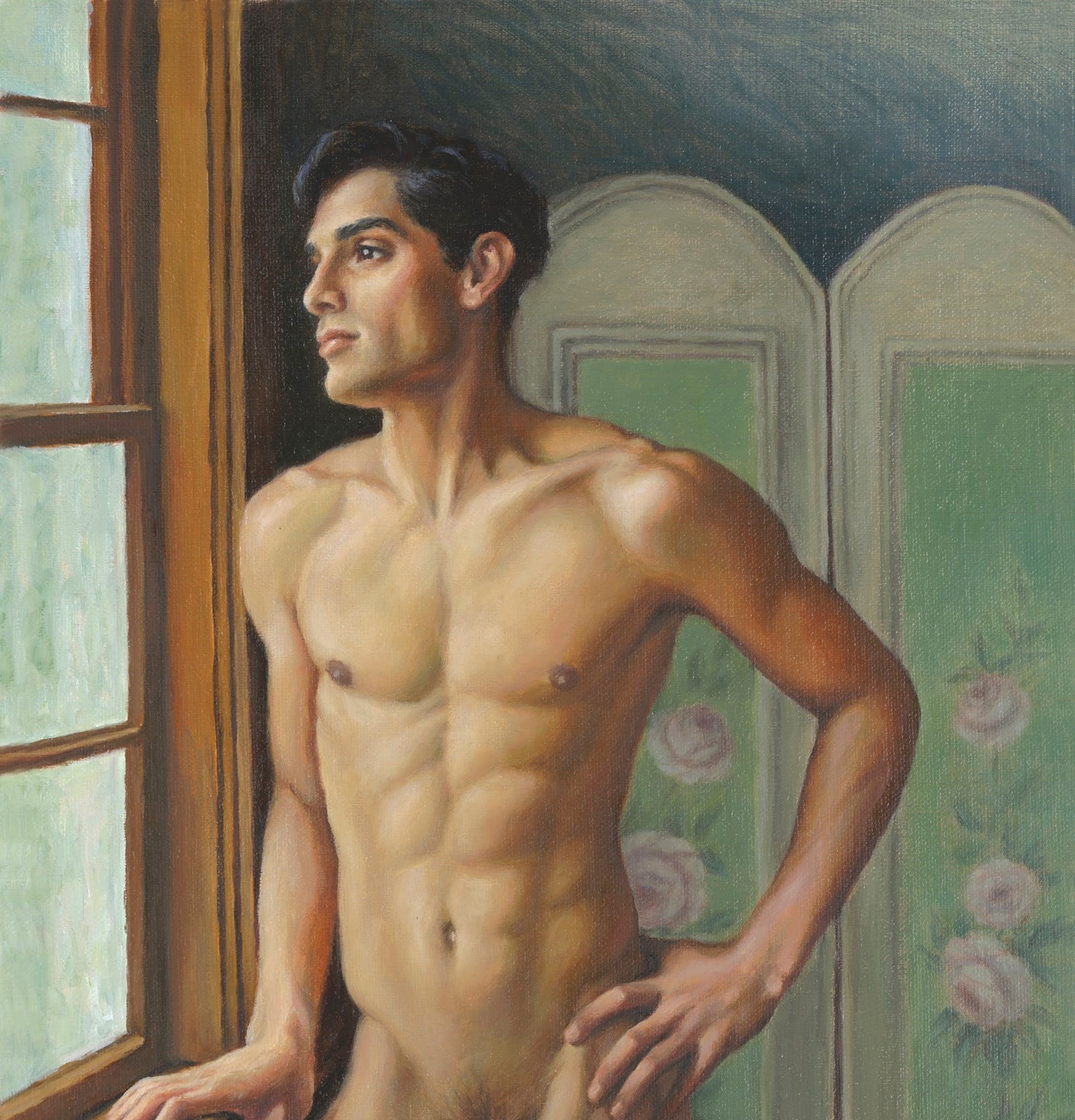 The man from the window nude