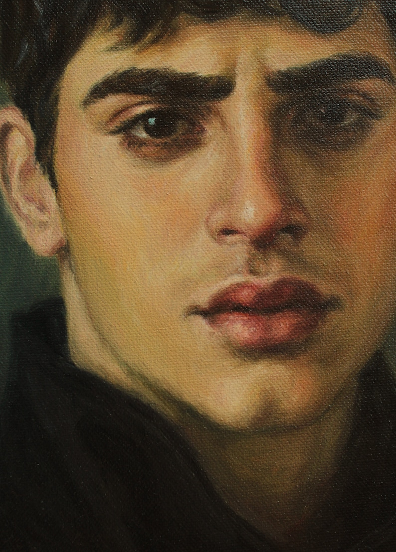 Art Print from an Original Oil Painting by Pat Kelley. Saudade. Portrait of a Handsome Man. Emotional, Contemporary Realism image 2