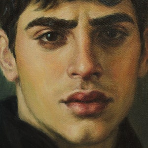 Art Print from an Original Oil Painting by Pat Kelley. Saudade. Portrait of a Handsome Man. Emotional, Contemporary Realism image 4