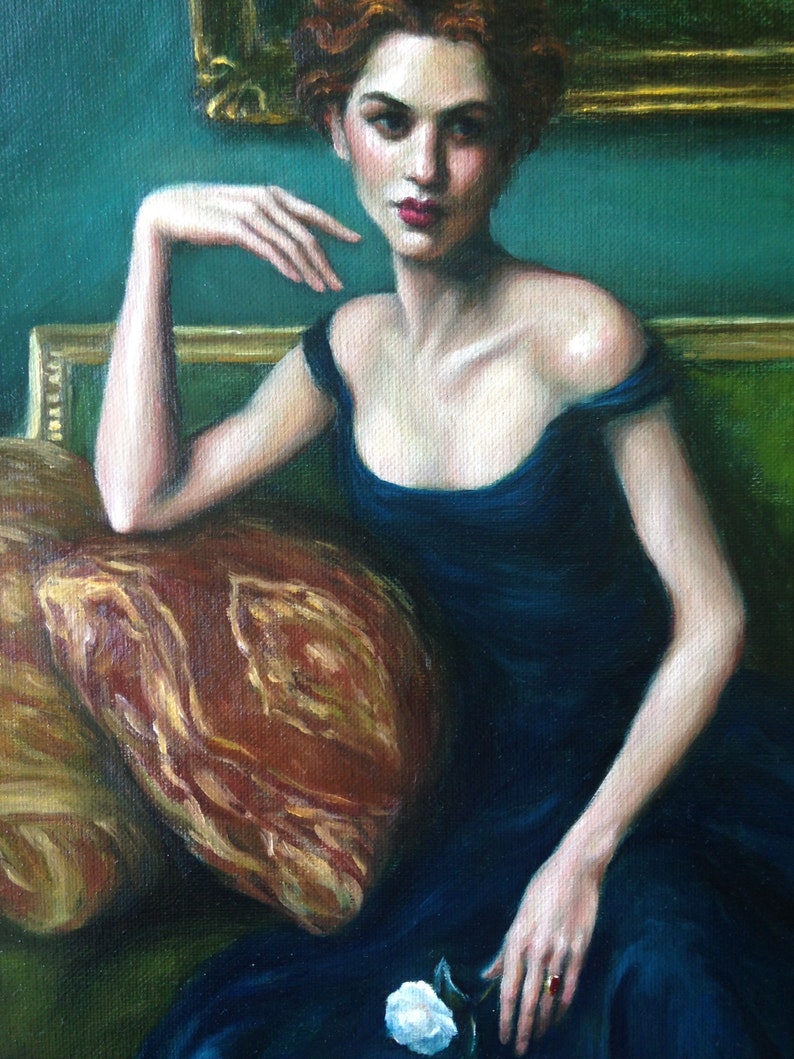 Female Figurative Art Print From Original Oil Painting by Pat - Etsy