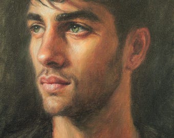 Giclée Art Print: Male Portrait by Pat Kelley, Contemporary Realism