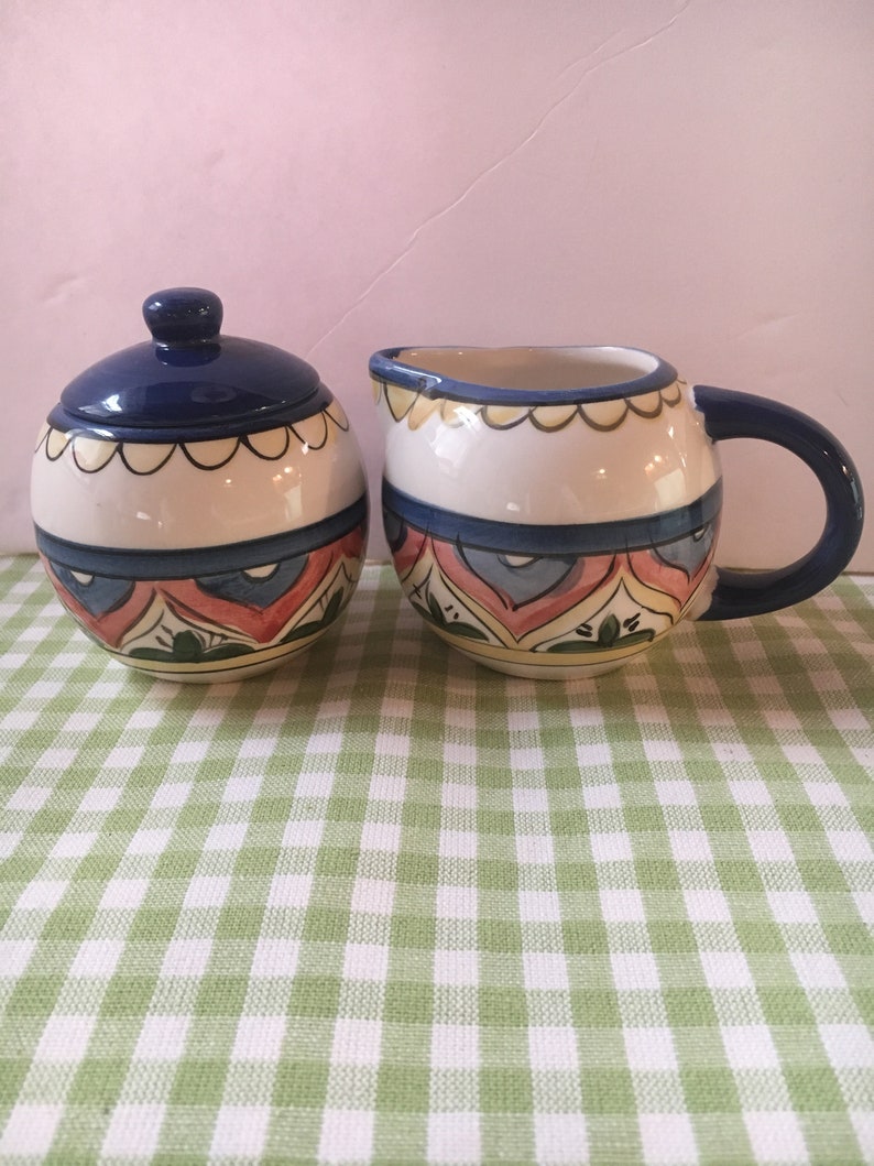Antique Ceramic Sugar and Creamer Set From Chinahand Etsy