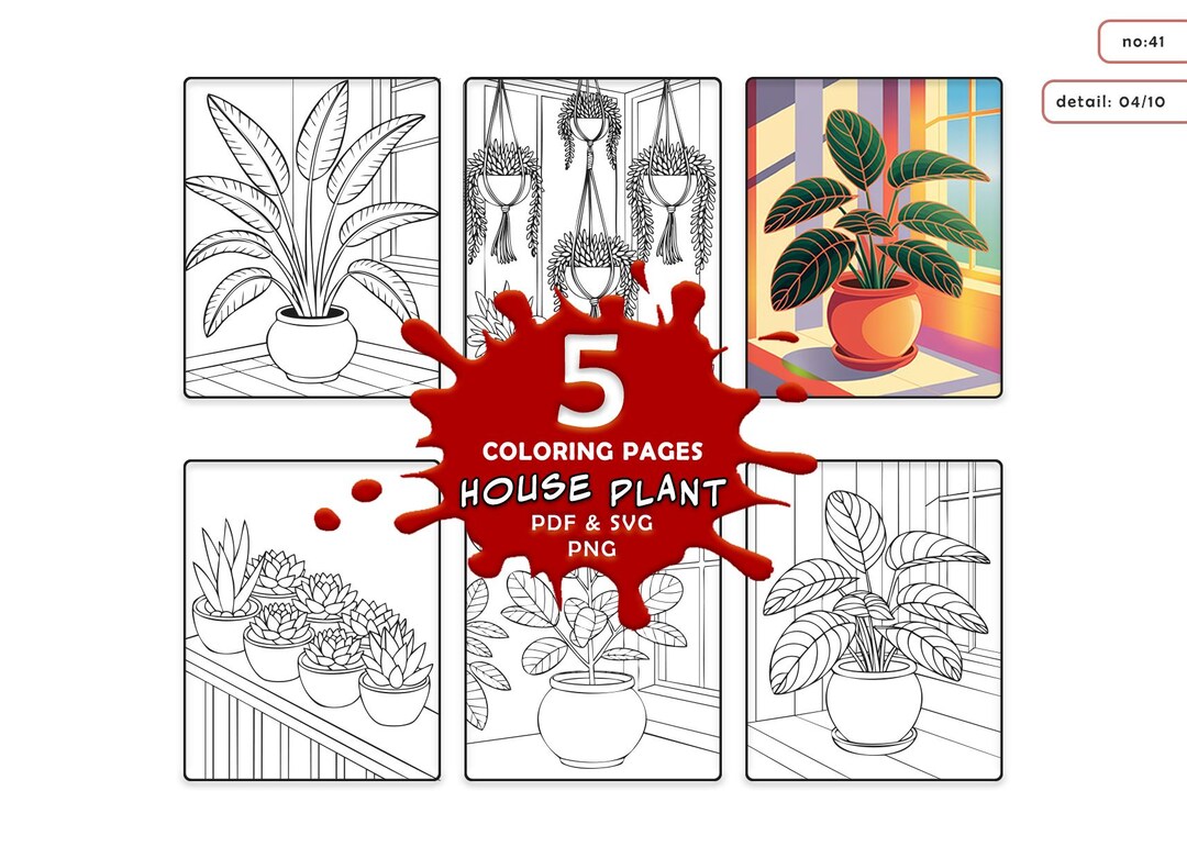 Macrame Coloring Trendy Plant Coloring Pages Bundle | Hanging Macrame Succulents ...