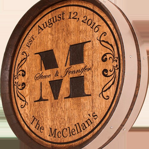 Personalized Wine Barrel Serving Tray Personalized Wedding Etsy Canada