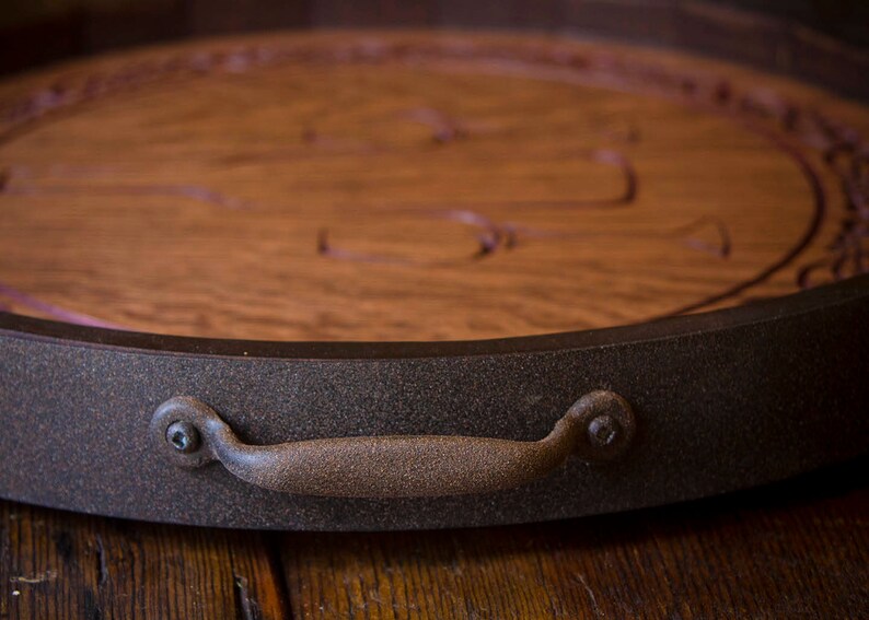 Personalized Wine Barrel Serving Tray and Lazy Etsy