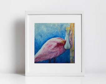 Print - Roseate Spoonbill: Pink Ladies of Florida