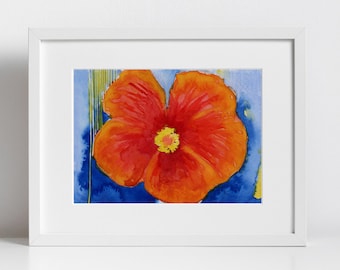 Print - Orange Hibiscus