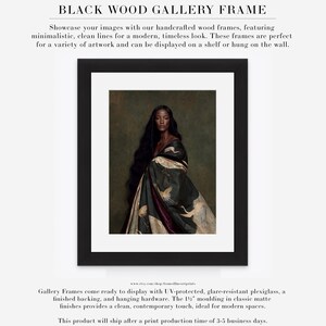Zuri | Fine Art Portrait Print, Dark Skinned Woman Wall Art, Green Crane Artwork, Moody Figurative Art, Designer Wall Decor Black w/ Matte