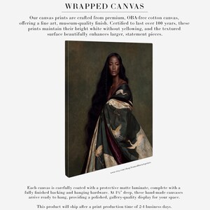 Zuri | Fine Art Portrait Print, Dark Skinned Woman Wall Art, Green Crane Artwork, Moody Figurative Art, Designer Wall Decor Wrapped Canvas