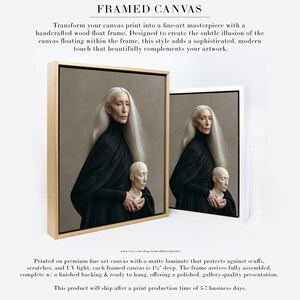 Astera | Surreal Portrait Print, Silver Hair Woman With Sculpture, Large Statement Wall Art imagen 8