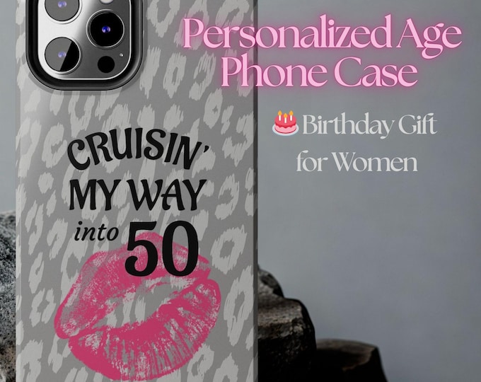 Personalized iPhone Case, Custom Birthday Gift, Leopard Print