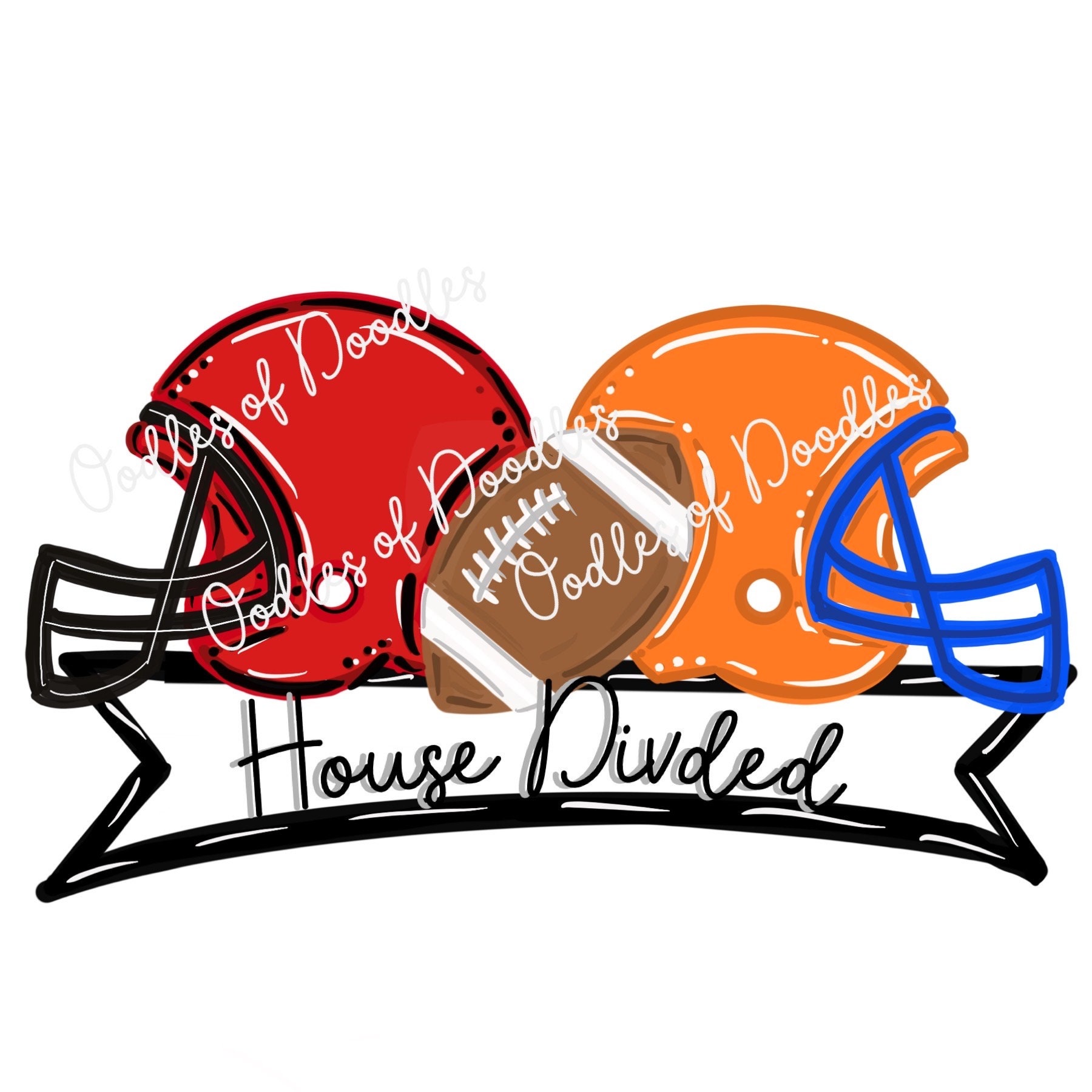Two Team Football Helmet - Etsy