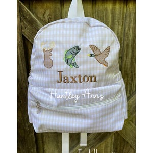 Sac à dos en nylon personnalisé pour tout-petits. Petit cartable préscolaire monogrammé. Sac à langer personnalisé. Cadeau baby shower