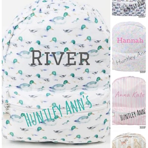 Monogrammed Backpack, duffel bag, lunchbox Toddler Full Size Nylon book bag Personalized Diaper Bag. Children's Kids Luggage. Back to school